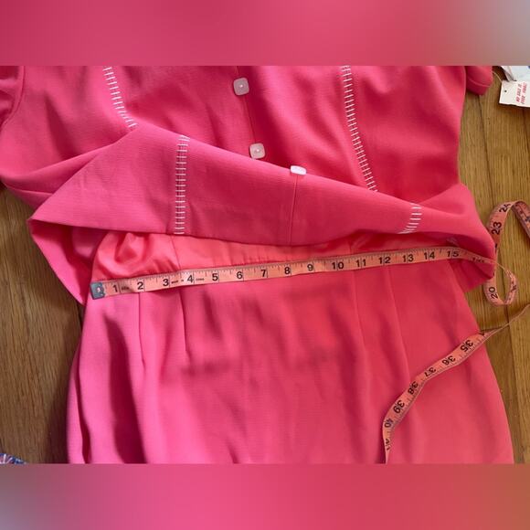 80s Vintage Pink Power Suit Dress - Picture 11 of 12